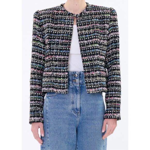 NEW IRO juane jacket in black multico - Picture 1 of 2